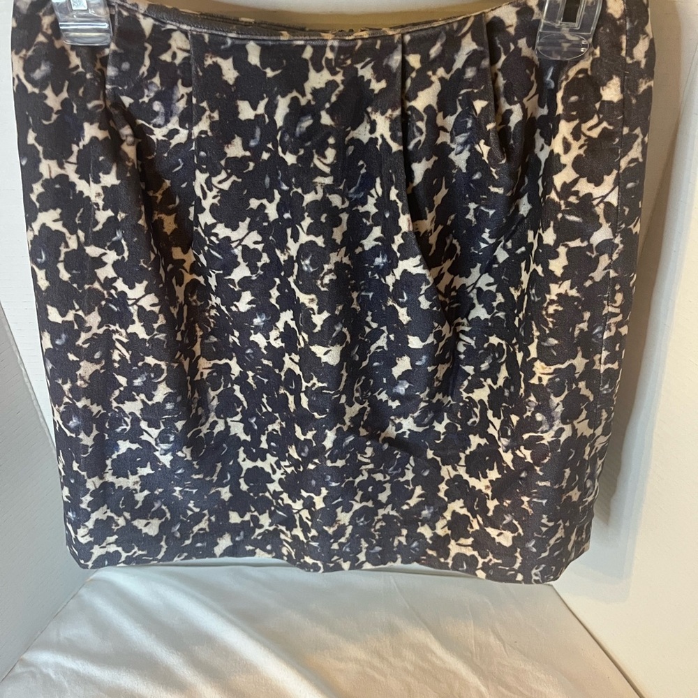 Rachel Antonoff Womens Blue Floral Velvet Lined Holiday Mini Skirt Artsy Size 6